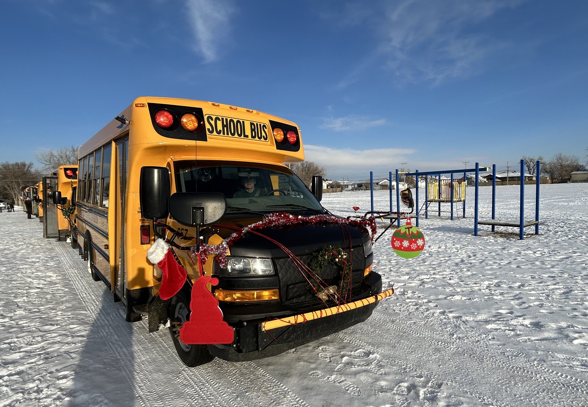 Maple Creek Christmas School Bus Parade